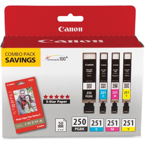 Cartidge, Ink, Black, Cyan, Magenta, Yellow, 50 4x6 4/PK