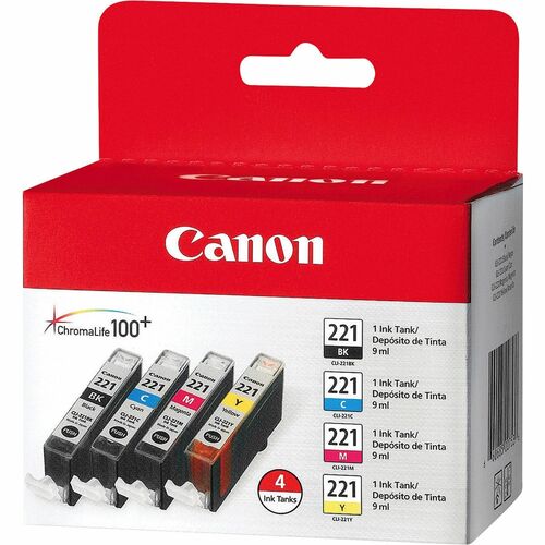 CartridgeS, CLI221, 4 Color 4/PK