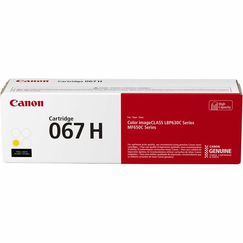 Toner, 067 F/ImageClass, MF650C/LBP630C, 2350 Page Yield, Yellow
