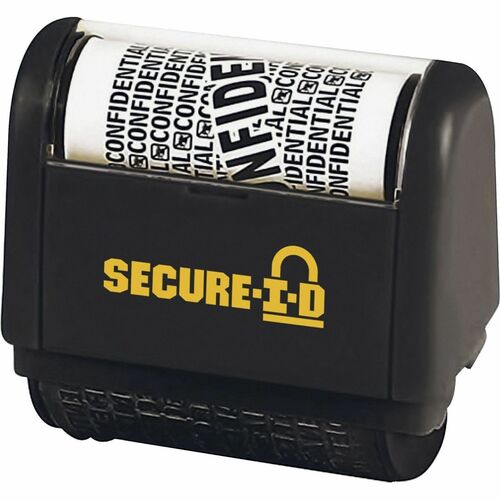 Stamp, Security, Roller, Black