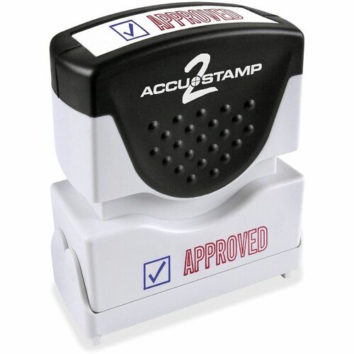 Stamp, Accu, Approved, Red/Beige