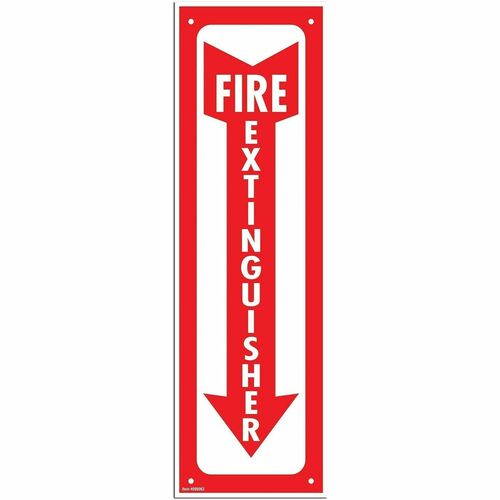 Sign, Fire Extinguisher, White