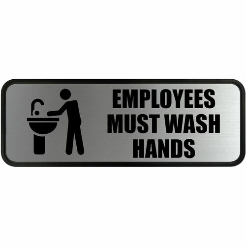 Sign, Employees Must Wash, SV