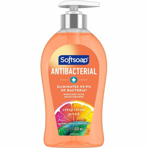 Hand Soap, Liquid, Crisp Clean, Antibacterial, 11.25 fl oz, Orange