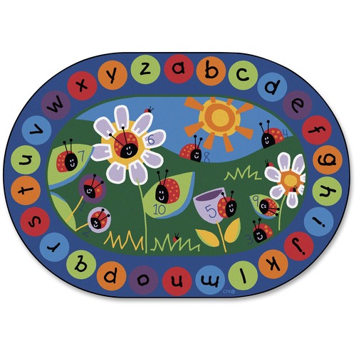 Rug, Ladybug, 6'9" x 9'5", Oval