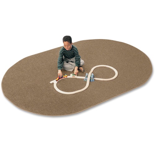 Rug, Anti-Static, Nylon, Kidply Back, Oval, 7'6" x 12', Sahara
