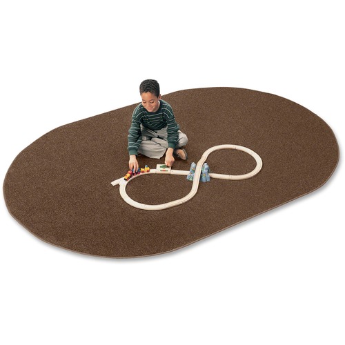 Rug, Anti-Static, Nylon, Kid Ply Back, Oval, 7'6"x12', Mocha