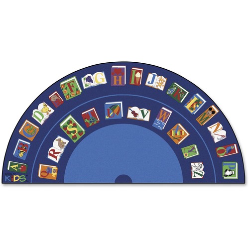 Seating Rug, Read By Book, 6'8" x 13'4", SemiCircle, Multi