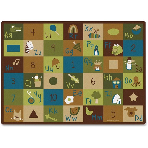 Learning Blocks Rug, Nature, 4'5" x 5'10", Rectangle, Multi