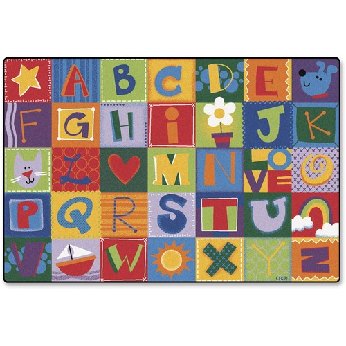 Alphabet Blocks Toddler Rug, 6' x 9', Rectangle, Multi
