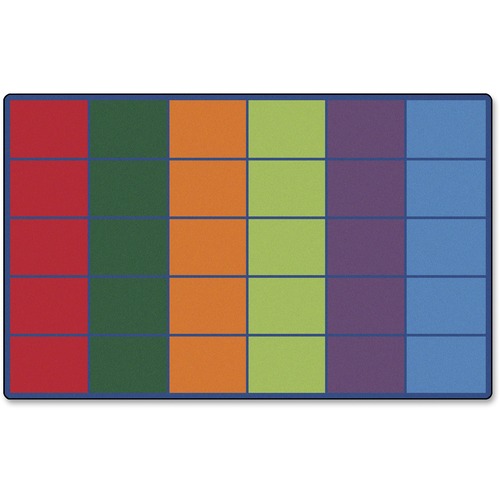 Seating Rug, Colorful Rows, 8'4" x 13'4", Seats 30, Multi