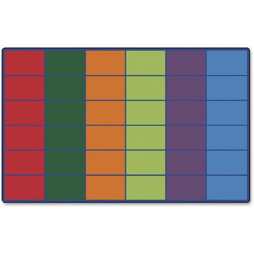 Seating Rug, Colorful Rows, 8'4"x13'4", Seats 36, Multi