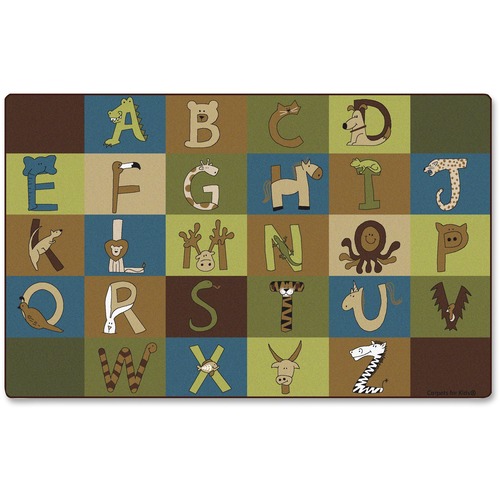 A-Z Animals Rug, Nature, Rectangle, 7'6" x 12'