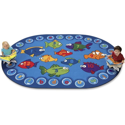 Fishing for Literacy Rug, Oval, 8' x 12'
