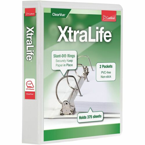 Binder, X-Life, D Ring, 1.5", White