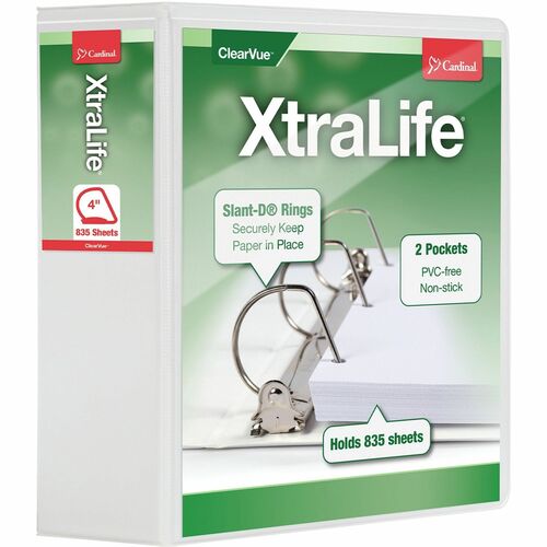 Binder, X-Life, D-Ring, 4", White