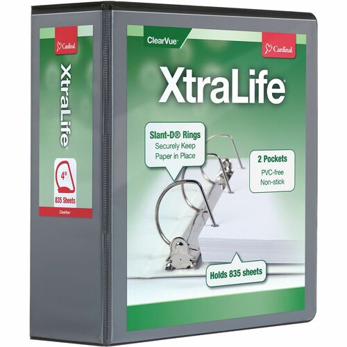Binder, X-Life, D Ring, 4", Black