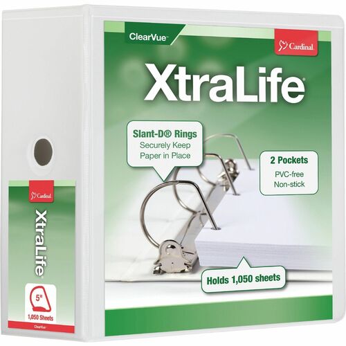 Binder, X-Life, D-Ring, 5", White