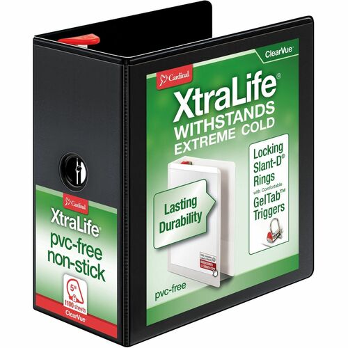 Binder, X-Life, D-Ring, 5", Black