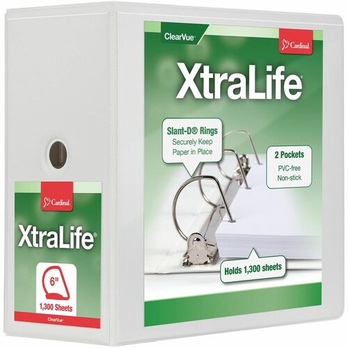 Binder, X-Life, D Ring, 6", White