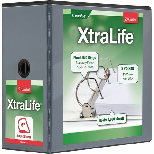 Binder, X-Life, D-Ring, 6", Black
