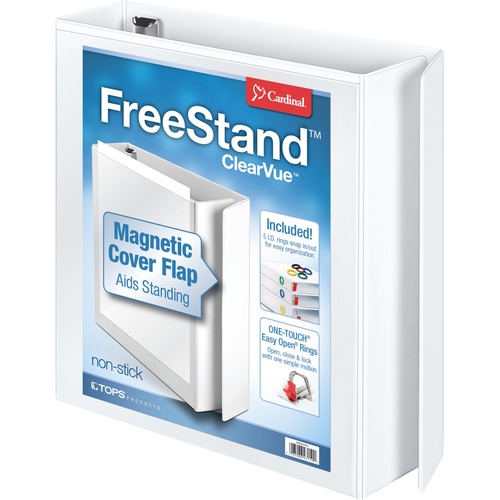Binder, Freestand, D Ring, 2", White