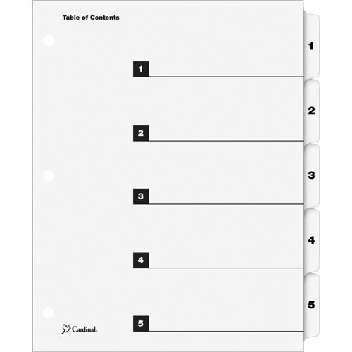 Index, 3-Ring, 1-Step, 1-5, Clear