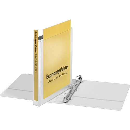 View Binder, D-Ring, XtraLife Hinge, 1" Capacity, White