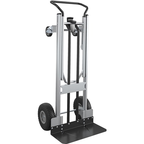 Hand Truck, Hybrid, 4 Wheels, Loop Handle, 19.5"x19.5"x48", Black