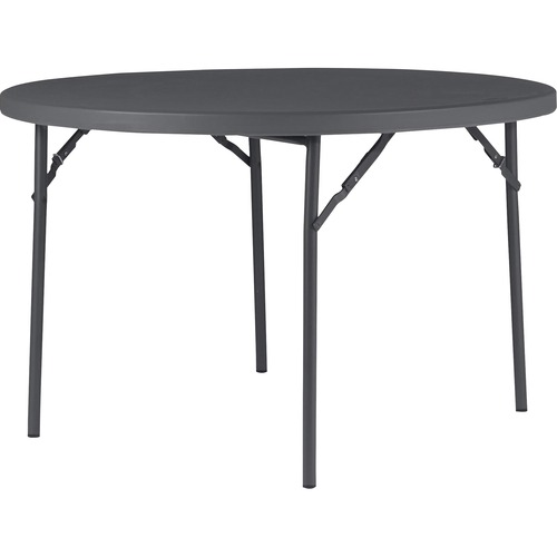 Table, Folding, Round, 48" W x 48" L x 29-3/10" H, Gray