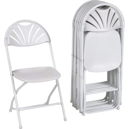 Chair, Folding, 300 lb. Weight Capacity, White 8/CT