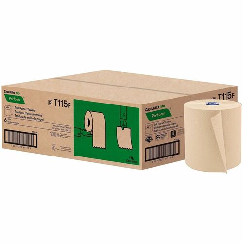 Roll Paper Towel 1 Ply Natural 6/CT