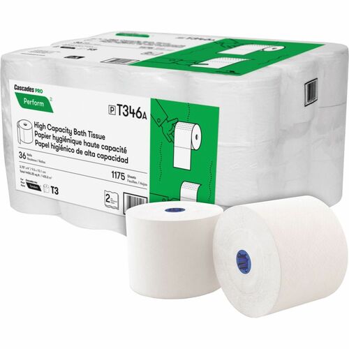 Bathroom Tissue, For Tandem Dispensers, 1175 Per Roll, White 36/CT