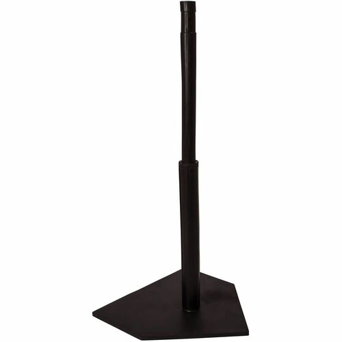 Batting Tee, Adj Height, Steel/Rubber, 17"x17"x22-36", Black