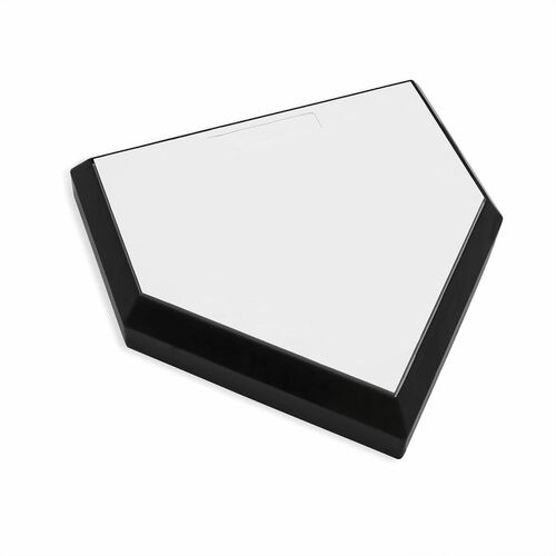 Baseball Home Plate, Rubber Base, 20" x 20" x 4", Black/White