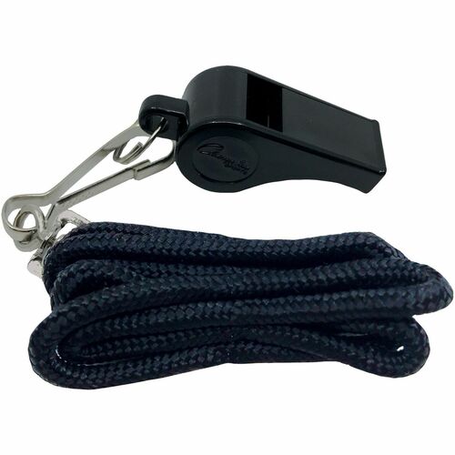 Whistle, With Lanyard, Black 12/DZ
