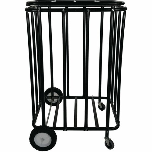Ball Locker, Mobile, Steel, w/Mesh Bag, 22"x28"x43", Black