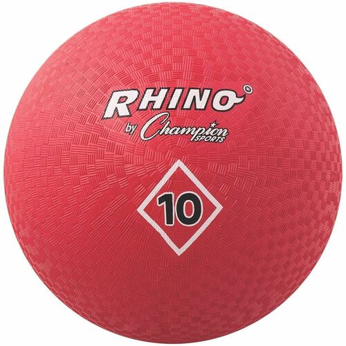 Playground Ball, Nylon, 2-Ply, 10", Red