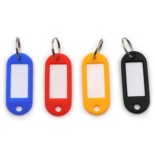 Key Tags, With Split Ring, 3" W x 3" H, Assorted 20/PK