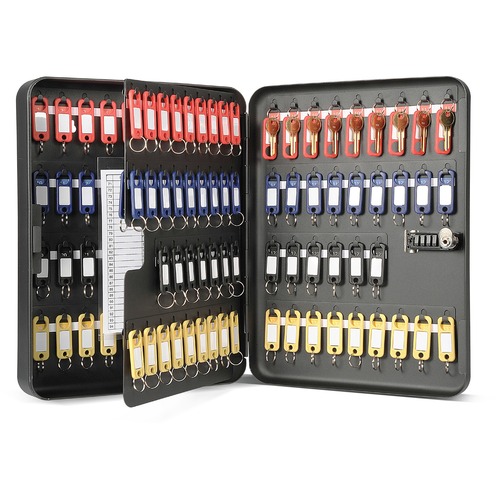 Cabinet, For Keys, 137 Capacity, Combination, Black