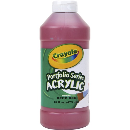Paint, Acrylic, 16 Ounce, Deep Red
