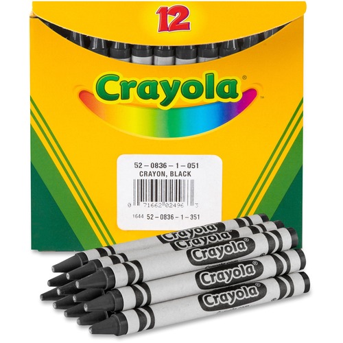 Crayons, Bulk, Black 12/BX