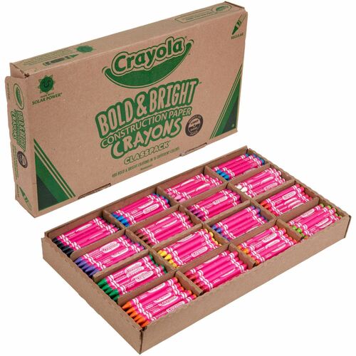 Crayon, Construction Paper, Clasp Pack 400/BX