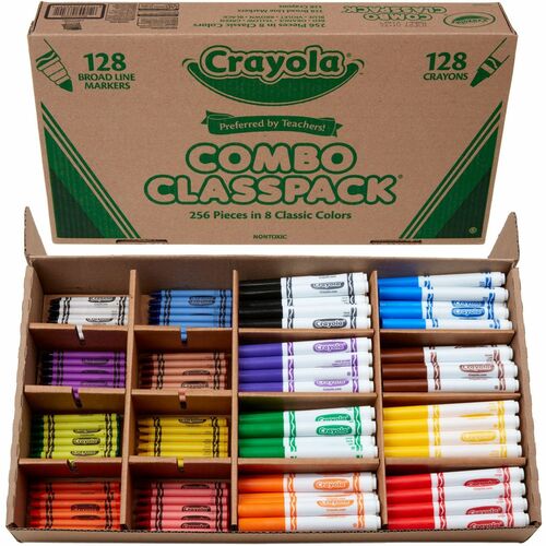 Set, Crayons/Markers, Assorted 256/BX