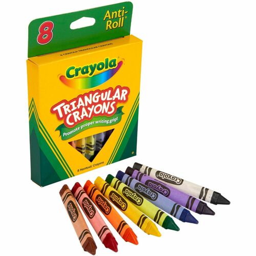 Crayon, Triangular, Assorted 8/BX