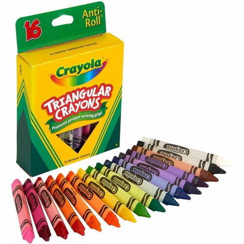Crayon, Triangular, Assorted 16/BX