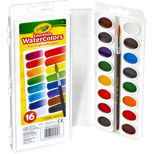 Watercolors, 16 Ast, Oval