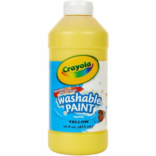 Paint, Washable, 16 Ounce, Yellow