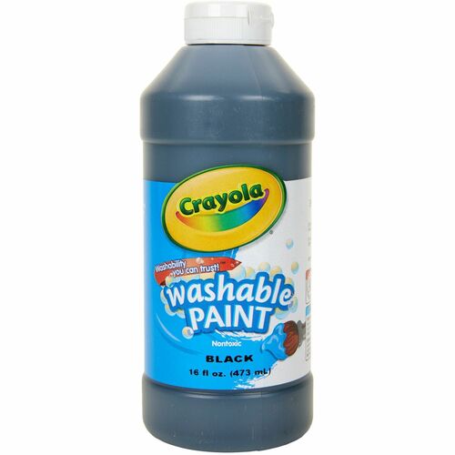 Paint, Washable, 16 Ounce, Black