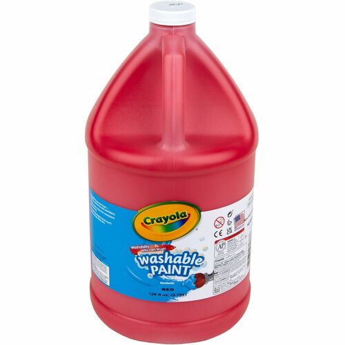 Paint, Washable, 128 Ounce, Red